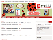 Tablet Screenshot of caritas-halle.de